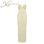 champaign gold sequin evening dress