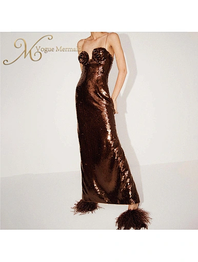 sequin evening dress