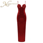red sequin evening dress